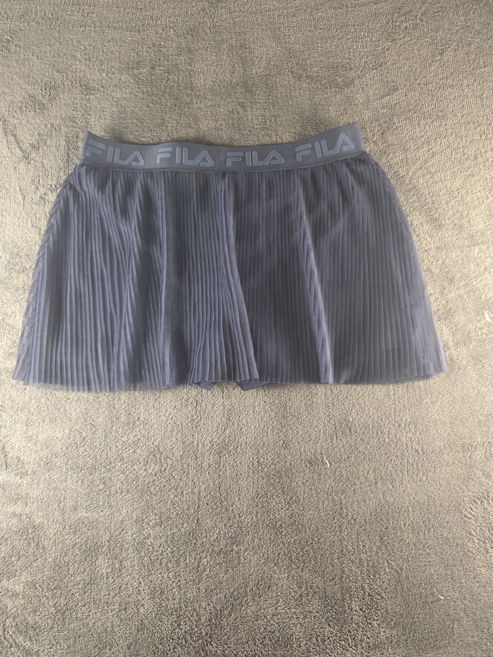 Fila Light Blue Pleated Mini Skirt with Logo Waistband